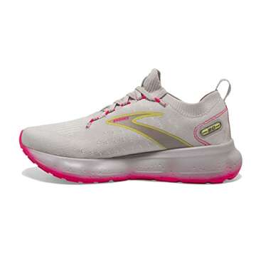 Brooks Women’s Glycerin StealthFit 20 Neutral Running Shoe - Grey/Yellow/Pink - 8.5 Medium
