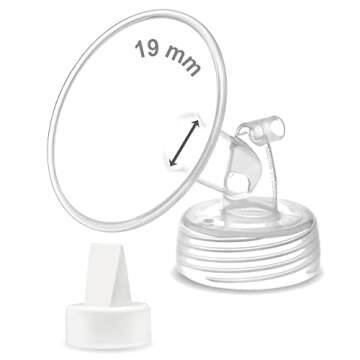 Maymom 19 mm Flange and Duckbill Compatible with Motif Luna/Spectra/Ameda MYA Pumps. Not Original Sp...