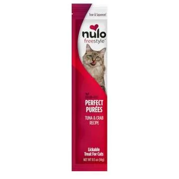 Nulo Freestyle Grain-Free Perfect Purees Premium Wet Cat Treats, Squeezable Meal Topper for Felines,...