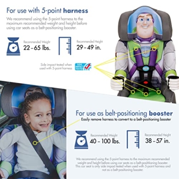 Buzz Lightyear 2-in-1 Car Seat for Toddlers and Kids