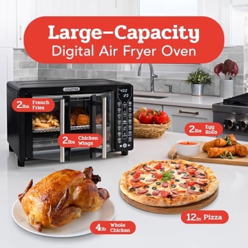 Gourmia Air Fryer Toaster Oven 17 Presets 1700W Large