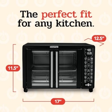 Gourmia Air Fryer Toaster Oven 17 Presets 1700W Large