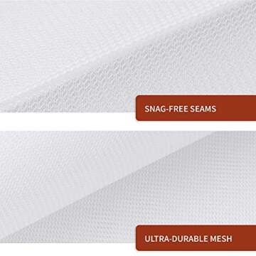 Mamlyn Mesh Laundry Bag for Delicates, Wash Bag for Underwear and Lingerie, Makeup Organizer Bag (1 Large, 2 Medium, 2 Small)