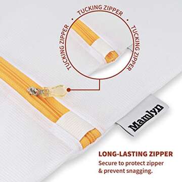 Mamlyn Mesh Laundry Bag for Delicates, Wash Bag for Underwear and Lingerie, Makeup Organizer Bag (1 Large, 2 Medium, 2 Small)