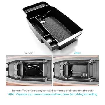 CDEFG 2023 2024 2025 CX-50 Center Console Organizer Tray for 2023 2024 2025 Mazda CX-50 Middle Console Armrest Storage Box 2023 2024 2025 CX50 Accessories(Black)