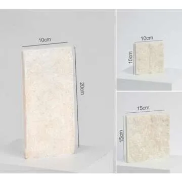 3PCS Original Design Product Photography Background Props Waterproof Hard Natural Crystal Cube Props for Photoshoot (White Pink)