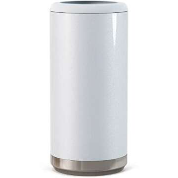 Maars Skinny Can Cooler - Double Wall Vacuum Insulated Drink Holder for Slim Cans