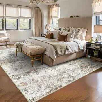 RUUGME Washable Abstract Rug 8X10 - Luxurious Soft Area Rug for Home