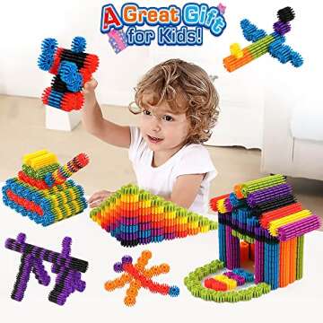 KASHIAOTE Gears Interlocking Learning Set, STEM Construction Toy Set - Building Kids Toys 180 Pcs - 10 Colors
