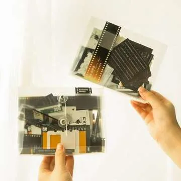 Doraking 94PCS Film Scrapbook Paper Packs for Journaling Supplies, Washi Stickers Material Papers Memos Cards Waterproof Tape Stickers for Journals Planners Aesthetic DIY Art Crafts Collage Album