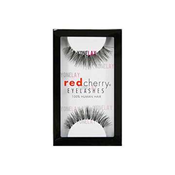 Red Cherry False Eye Lashes #415 (6 Pack) + Free iBeautiful Sample