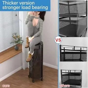 Rotating Storage Shelf with Wheels for Home Organization