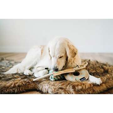 ZippyPaws - ecoZippy Jute RopeTugz - Earth-Friendly Sustainable Dog Chew Toys, Ethically-Sourced Play & Fetch Natural Toys for Dogs & Puppies