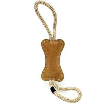 ZippyPaws - ecoZippy Jute RopeTugz - Earth-Friendly Sustainable Dog Chew Toys, Ethically-Sourced Play & Fetch Natural Toys for Dogs & Puppies