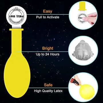 iFUNow LED Balloons Flashing, 32 Pack, 8 Colors Light Up Balloons, Lasts 12-24 Hours for Glow in the Dark Party Supplies, Birthday, Halloween, Easter Party and Wedding Decorations