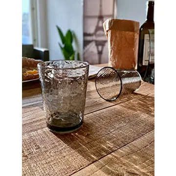 KLIFA- NICE- 14.7 & 20 ounce, Set of 8, Acrylic Tumbler & Highball Drinking Glasses, BPA-Free, Stackable Plastic Drinkware, Dishwasher Safe Cups, Gray