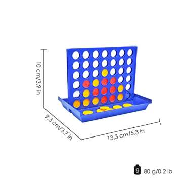 Pup Go 4 in a Line Game,6 Spare Discs Included, Four in a Row Line Up 4 Gaming Fun Set, Travel Porta...