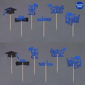 Gexolenu Class of 2025 Graduation Cupcake Toppers