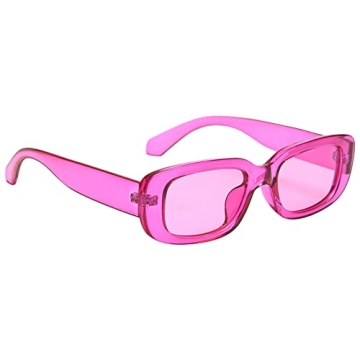 BOJOD Purple Rectangle Sunglasses for Women Men Fashion Trendy Chunky Frame 90s Rectangle Sunglasses...
