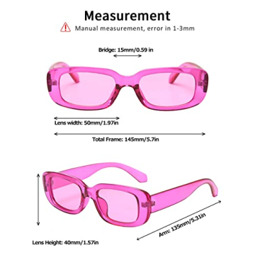 BOJOD Trendy UV400 Purple Rectangle Sunglasses