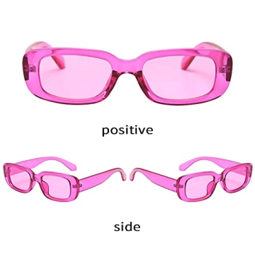 BOJOD Trendy UV400 Purple Rectangle Sunglasses