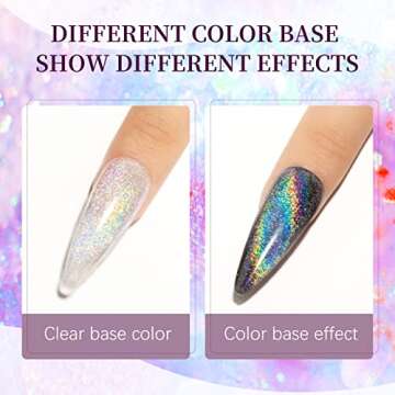 SUPWEE Rainbow Cat Eye Gel Polish - Holographic Sparkle Nail Art
