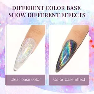 SUPWEE Rainbow Cat Eye Gel Polish - Holographic Sparkle Nail Art