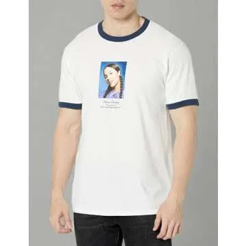 Olivia Rodrigo Unisex-Adult Standard Yearbook Ringer TEE, White, Medium