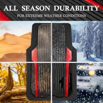 CAR PASS Heavy Duty Rubber Car Mats for all Weather