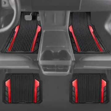 CAR PASS Heavy Duty Rubber Car Mats for all Weather
