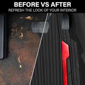 CAR PASS Heavy Duty Rubber Car Mats for all Weather