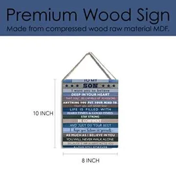 Boys Room Decor,To Son teen boy room decor Gifts,Inspirational boys bedroom decor,from Mom Dad Wall Art Gifts for Boys,Family Wall Decor for Birthday Christmas Thanksgiving Gifts for Son 8x10 Inches