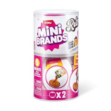 Mini Brands Retro 2 Pack Capsule with 60+ Mystery Mini's to Collect, Real Licenses, Rare Collectible...
