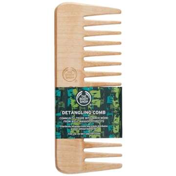 The Body Shop 1094667 Detangling Comb, Bamboo, 5.5", 0.001 Oz