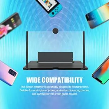 12" Cell Phone Screen Enlarger Magnifier 2022 Newest Version, HD Pull Type Smartphone Screen Amplifier for Movies, Videos and Gaming, Foldable Phone Magnifying Screen Compatible with Most Smartphones