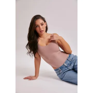 Almere Low Back Contour Tank High Cut Thong Bodysuit Mauve Small