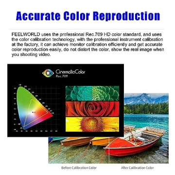 FEELWORLD FW568 V3 6 inch On-Camera Field Monitor, 3D LUT, for DSLR Camera, 1920x1080, HDMI Input/Output, Full HD, Tilt Arm, Large Viewing Angles