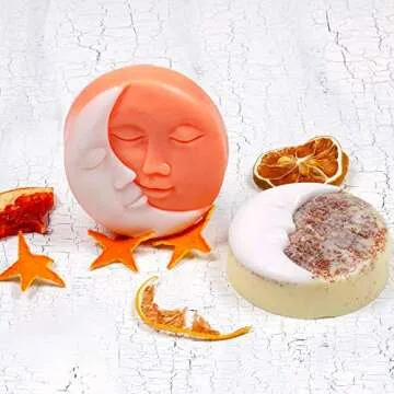 Sun & Moon Silicone Soap Molds for Creative DIY Projects