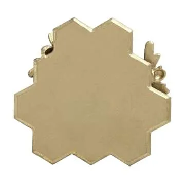 SOFFEE DESIGN Vintage Jewelry Tray Honeycomb Shape with Lovely Bees, Rustic Gold Jewelry Organizer Ring Decorative Dish for Displaying Earring, Necklace, Bracelet, Trinket