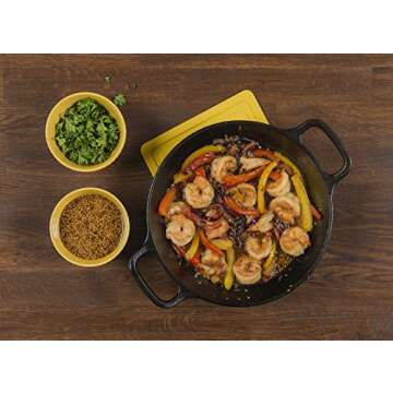 Lodge 8 Inch Pre-Seasoned Cast Iron Skillet - Dual Assist Handles - Use in the Oven, on the Stove, on the Grill, or Over a Campfire - Black