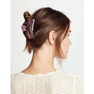 Hair Claw Clips Clear Big Transparent Acrylic Strong Hold Jaw Banana Barrettes Clamp Pins Nonslip fo...