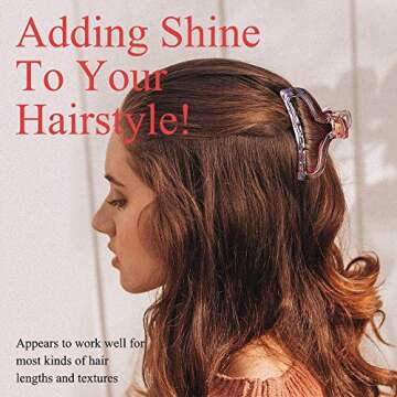 Hair Claw Clips Clear Big Transparent Acrylic Strong Hold Jaw Banana Barrettes Clamp Pins Nonslip for Women Girls Thick Fine Curly Hair Styling Accessories Xmas Birthday Gift