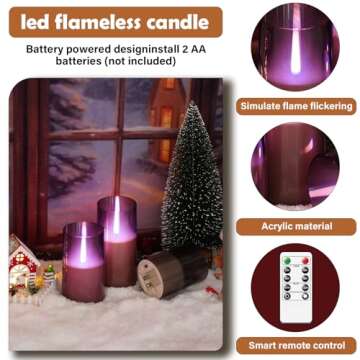 kakoya Flameless Candles Upgraded Realistic Flickering Flame LED Candles,Battery Operated Candles wi...