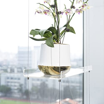 Sumerflos 3-Tier Acrylic Plant Shelves for Indoor Windows