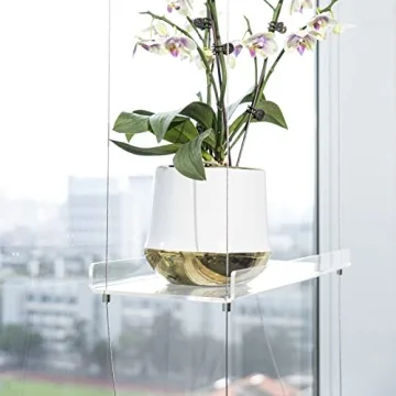 Sumerflos 3-Tier Acrylic Plant Shelves for Indoor Windows