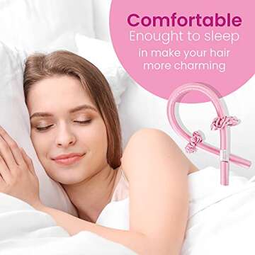 TikTok Heatless Curling Rod Headband (Pink)