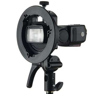 Godox S2 Speedlite Bracket for Godox AD200Pro, AD200, AD400Pro, for V1 Round Head Speedlite, V860II ...