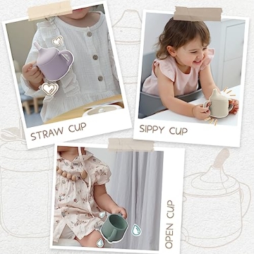 Moonkie Silicone Baby Sippy Cups | 3 Stages Transition Cup