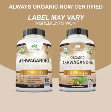 Organic Ashwagandha 2100 mg - Stress Relief and Mood Booster