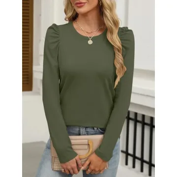 Trendy Women's Puff Long Sleeve Casual Blouse for All Occasions